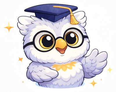 Marco the owl with a sparkle